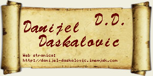Danijel Daskalović vizit kartica